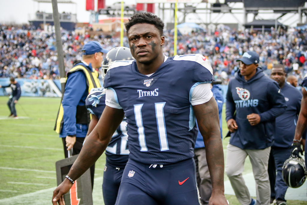 Tennessee Titans Wide Receiver A.J. Brown Sideline Photo