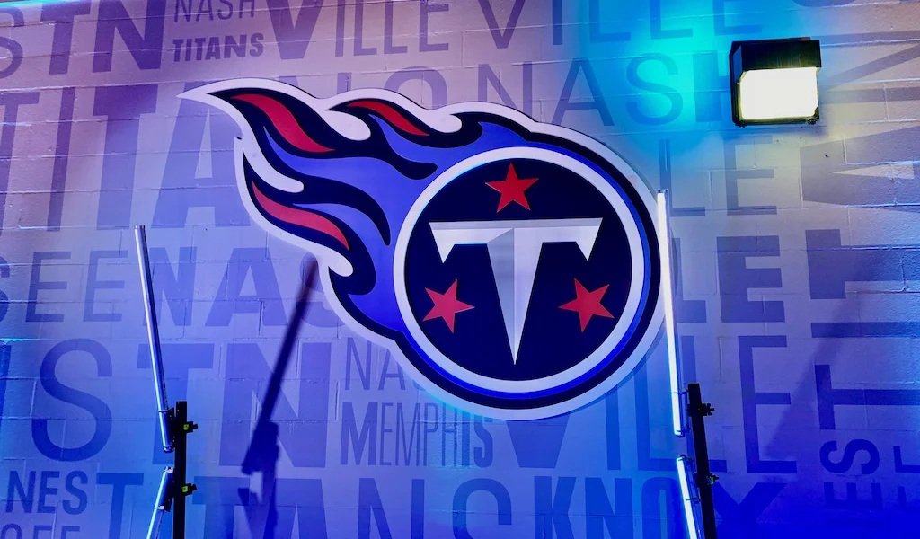 Tennessee Titans logo wall