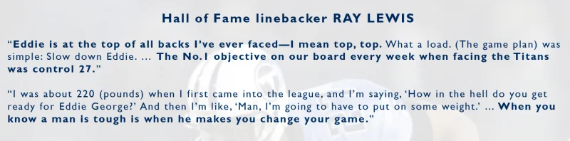 Ray Lewis on Eddie George
