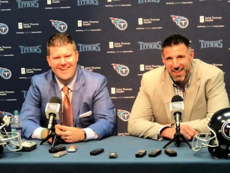 Jon Robinson and Mike Vrabel