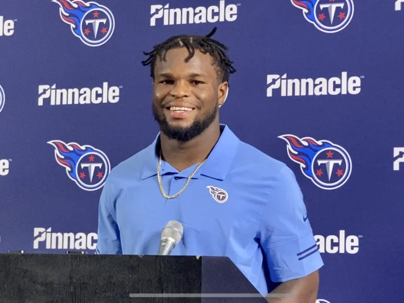 Tennessee Titans running back Mekhi Sargent