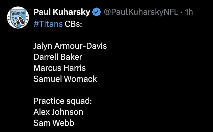 Tennessee Titans 2026 Draft Picks After Roger McCreary Trade