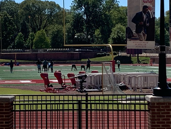 Tennessee Titans Players Working Out At Montgomery Bell Academy in Nashville, TN