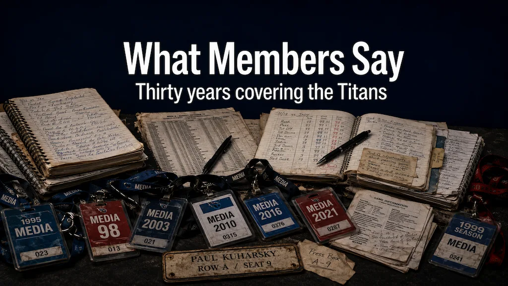 Why Members Join PaulKuharsky.com | Titans Coverage Worth Every Penny