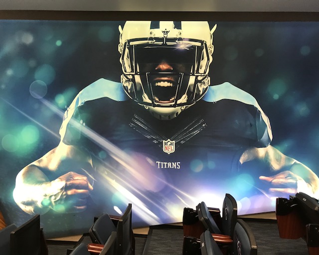 Tennessee Titans Mural Team Video Room