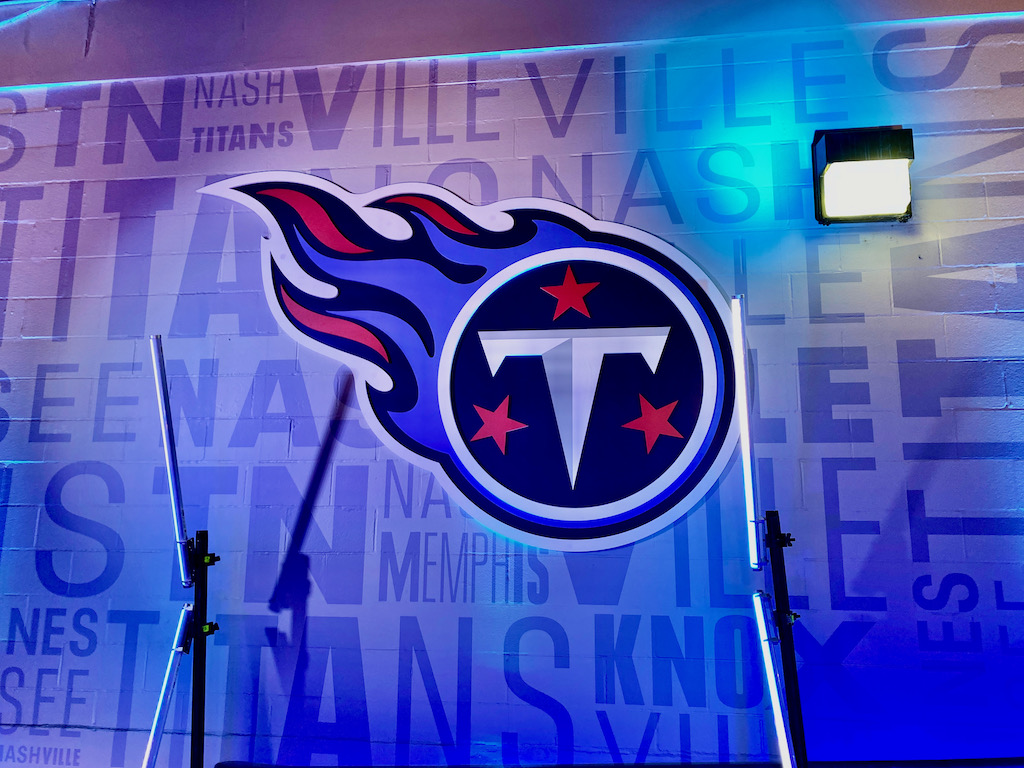 Tennessee Titans logo wall